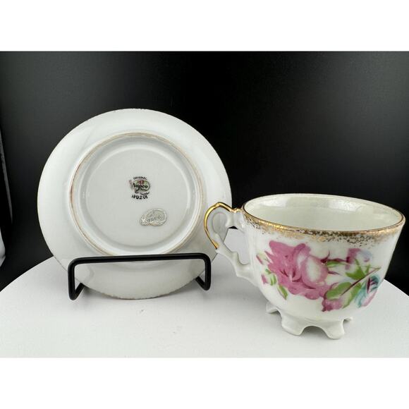 Vintage Napco Hand Painted Miniature Tea Cup & Saucer - Picture 3 of 10